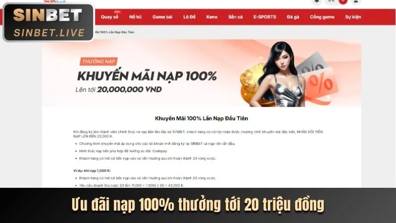 Hình ảnh chính trang đánh giá Sinbet của kubet 11, với biểu tượng nhà cái, các trò chơi cá cược thể thao trực tuyến, casino, máy đánh bạc, và thông báo khuyến mãi đăng ký tặng 188k, tông màu xanh vàng sang trọng.